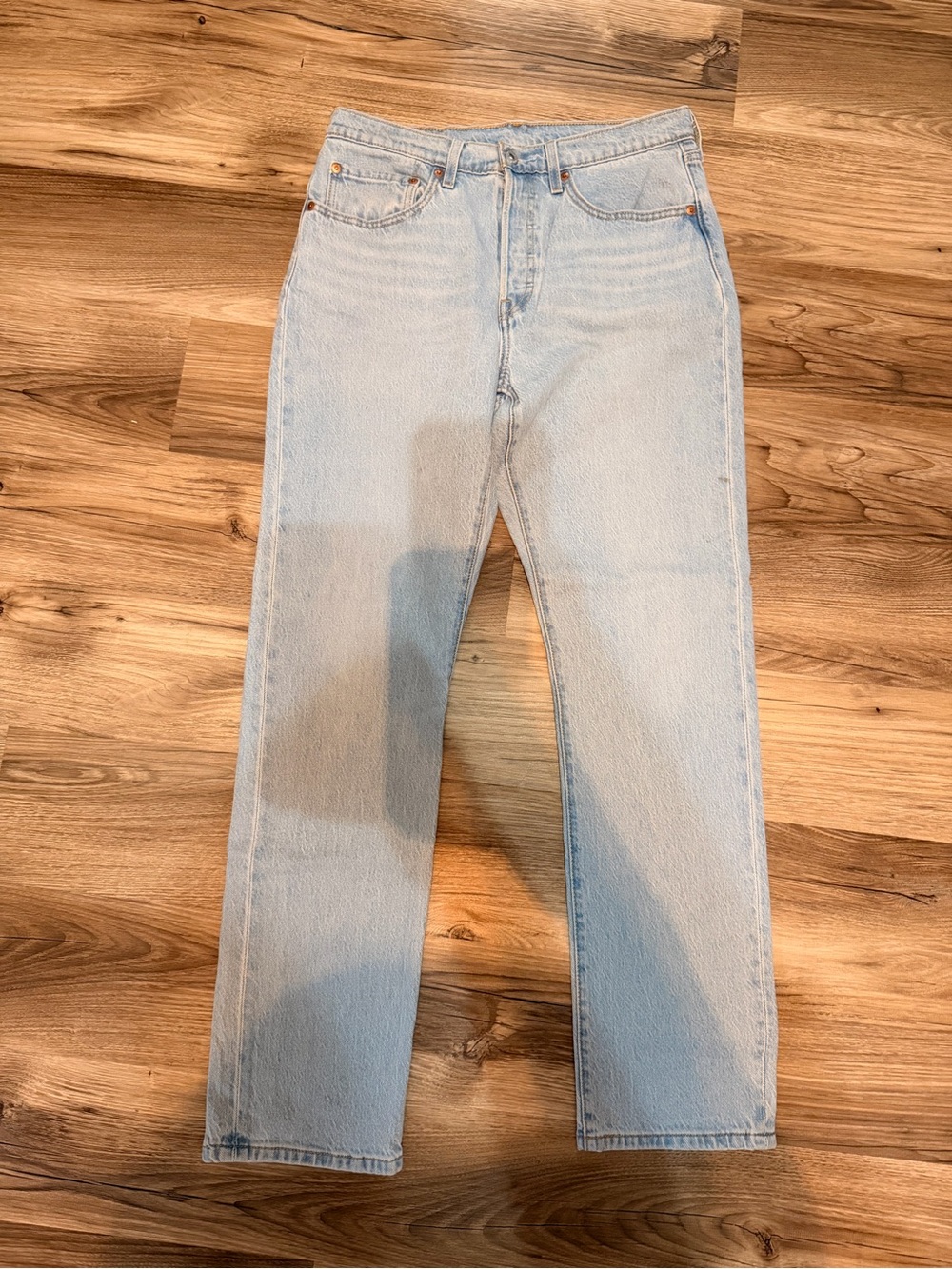 Levi's Light Wash Blue Straight Leg Jeans